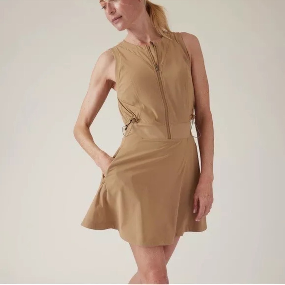 NWT Athleta Venture Out Dress in beige size 6